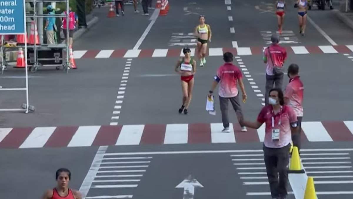 El momento en el que Alegna González cruza la meta