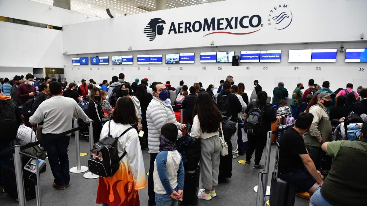 Zona de Aeroméxico en el AICM