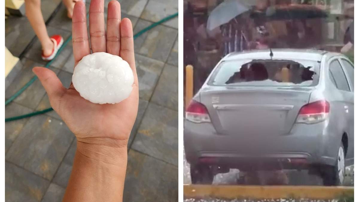 El granizo que causó daños en Hidalgo