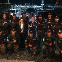 Sheinbaum presume foto con el 2º Batallón de Policía del Ejército de Brasil tras G20