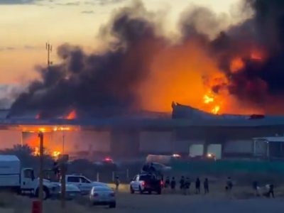 Se incendia bodega de las oficinas de Alimentación para el Bienestar en Zacatecas