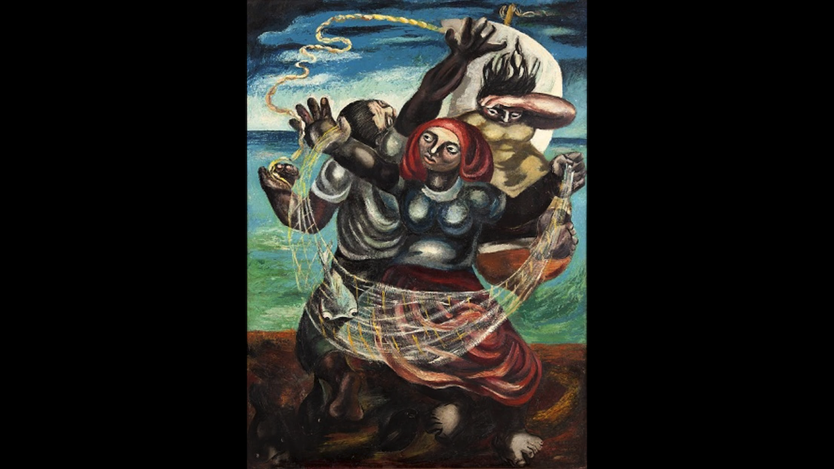 "La Pescadora". El Siqueiros de la familia Chamma