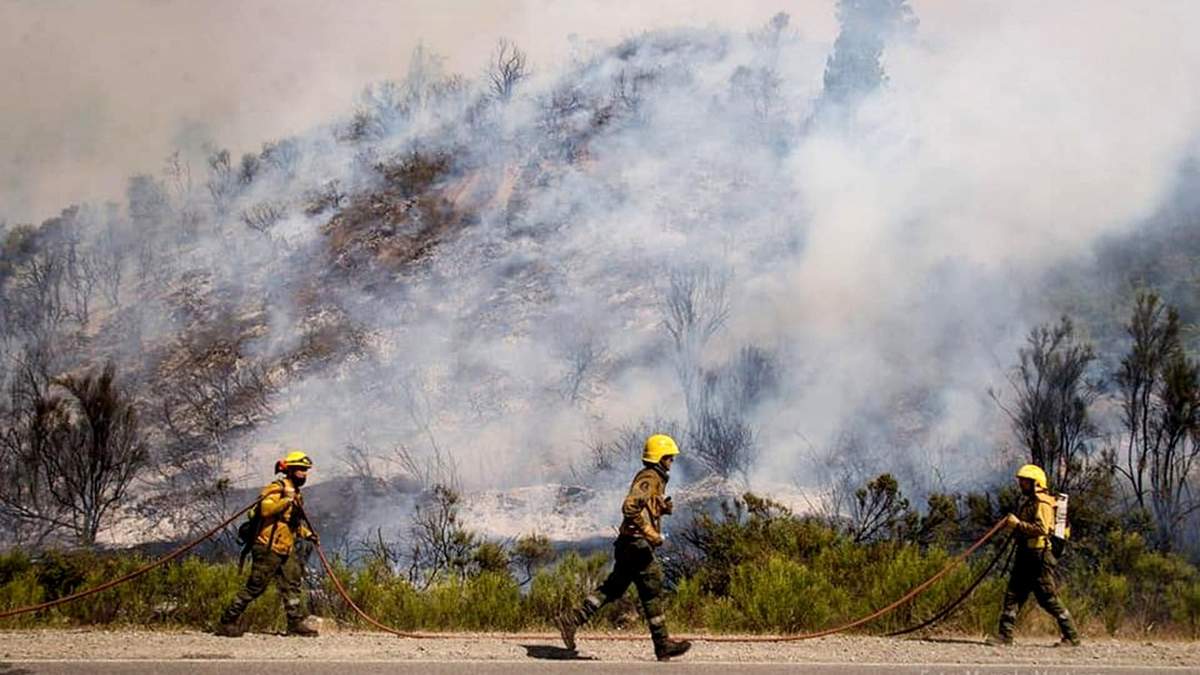 Incendio en El Bolsón. Fuente: (Twitter)