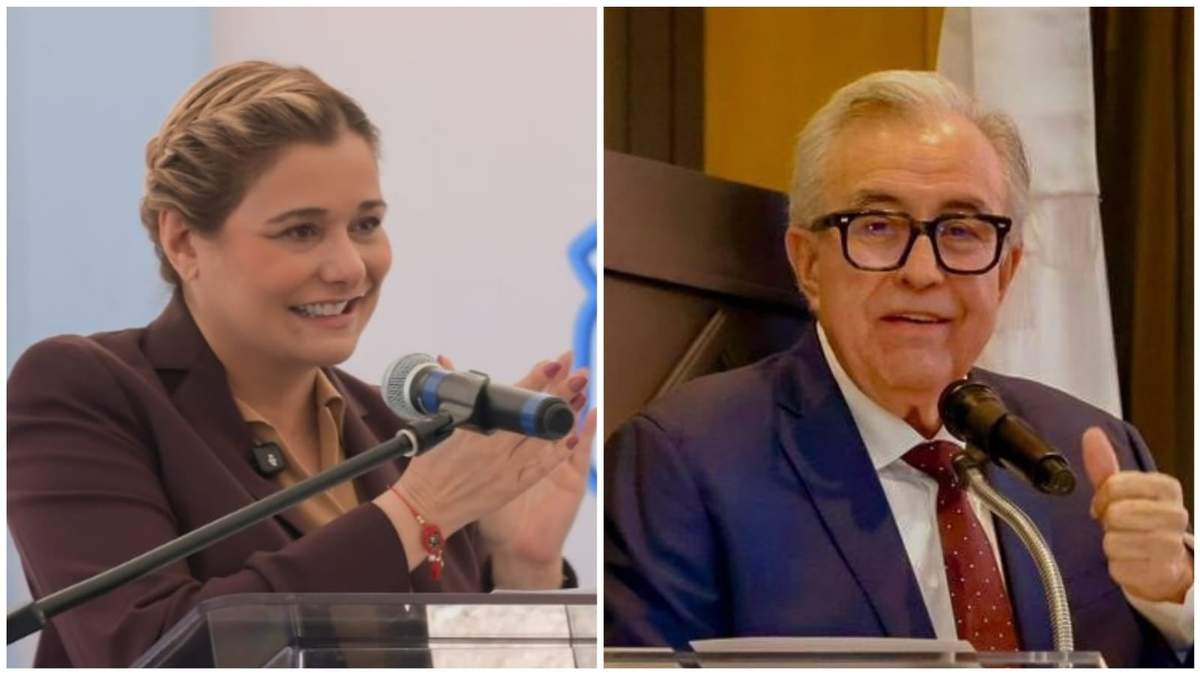 La gobernadora de Chihuahua, Maru Campos, y el gobernador con licencia de Sinaloa, Rubén Rocha Moya