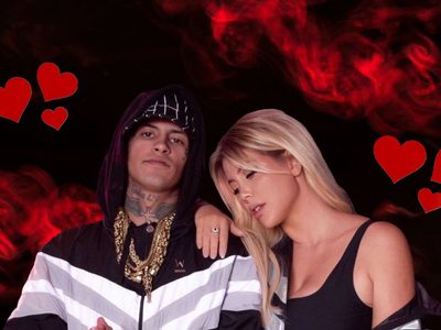 Las imágenes del beso entre Wanda Nara y L-Gante