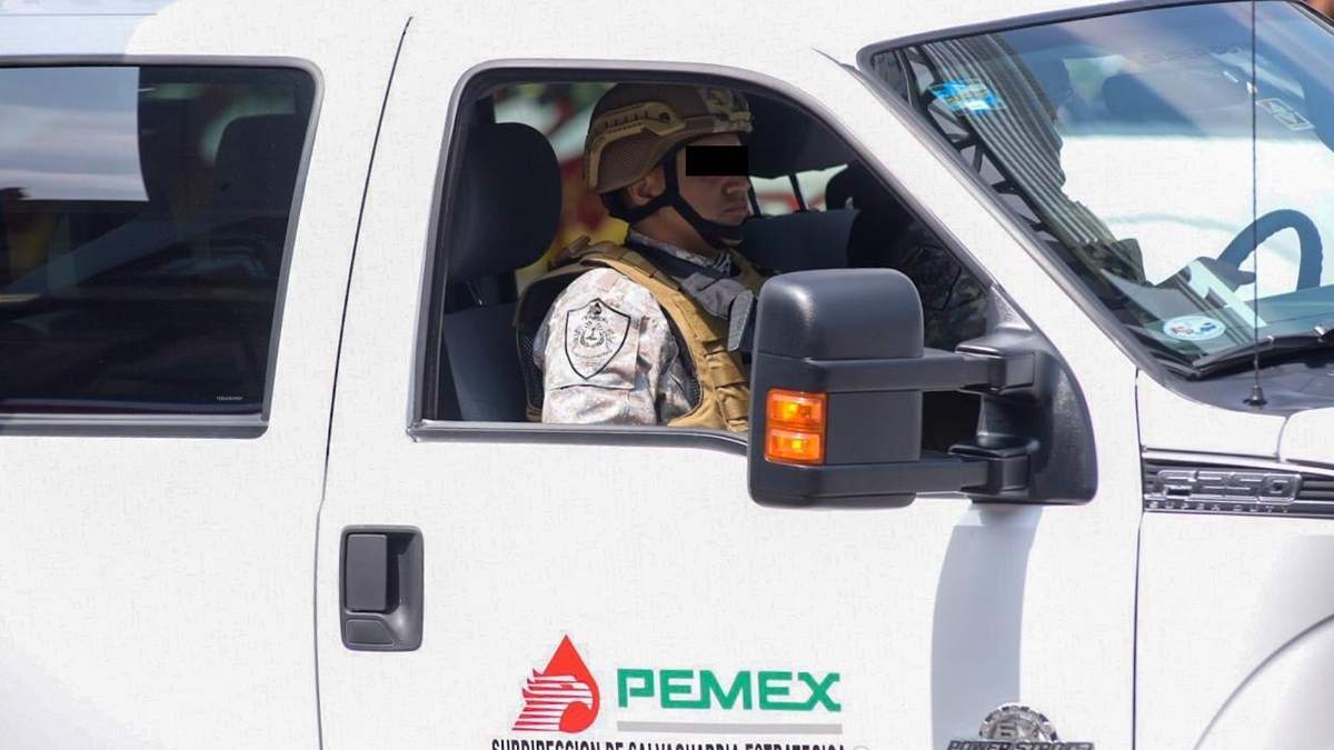 Elementos de la Dirección de Salvaguarda Estratégica de Petróleos Mexicanos (Pemex)