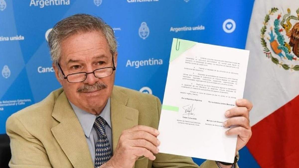 Titular de la Cancillería argentina, Felipe Solá. Fuente: (Twitter)