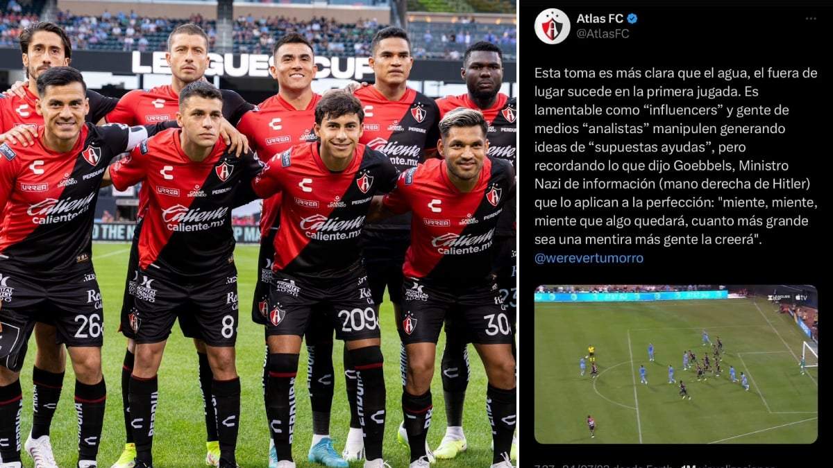 El polémico tuit del Atlas sobre los nazis