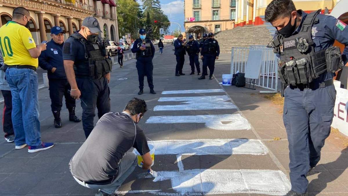 Protesta del periodista Jorge Sánchez