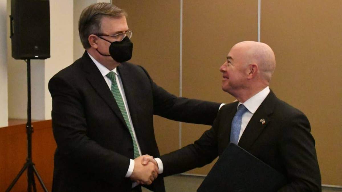 Marcelo Ebrard y Alejandro Mayorkas