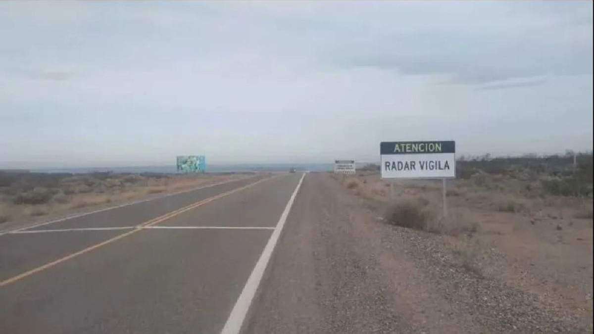 El radar se encuentra en el kilómetro 1299 de la Ruta nacional 237. Fuente: (Facebook)