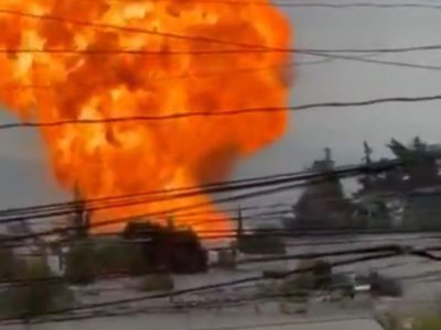 Estallan tres pipas de presunto "huachicol" de gas en Tepeaca, Puebla