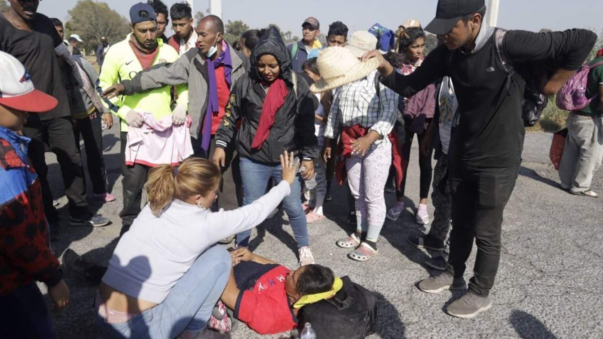Uno de los migrantes atropellados en Puebla