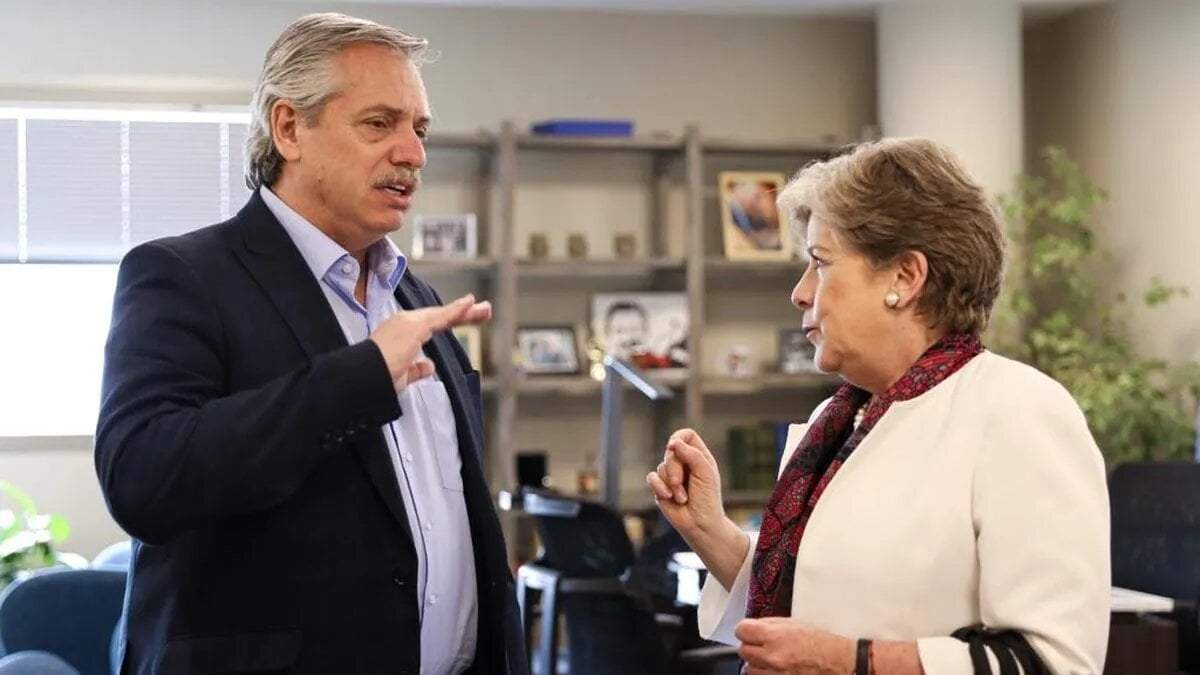 Alberto Fernández, presidente de la Nación, y Alicia Bárcena, secretaria ejecutiva de la Cepal. Fuente: (Twitter)