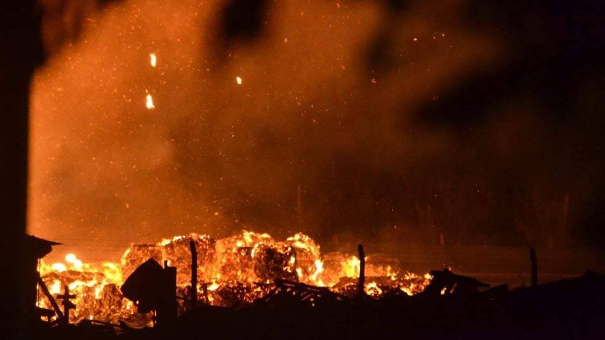 Se incendió una papelera. Fuente: (Twitter)