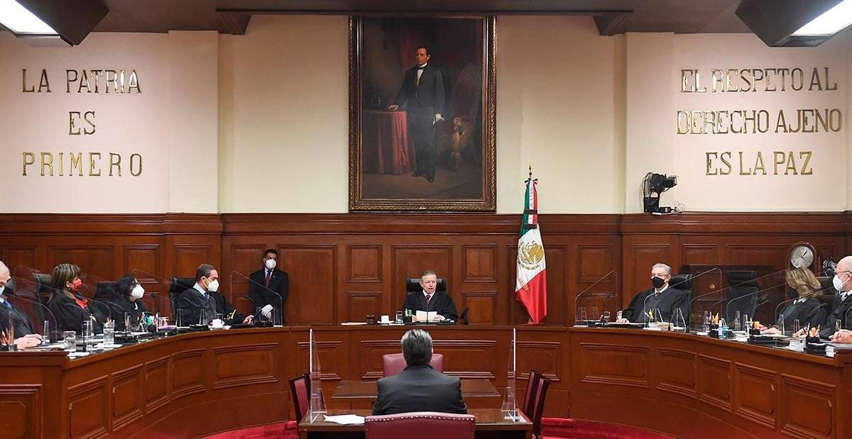 Sesión en la Suprema Corte de Justicia de la Nación