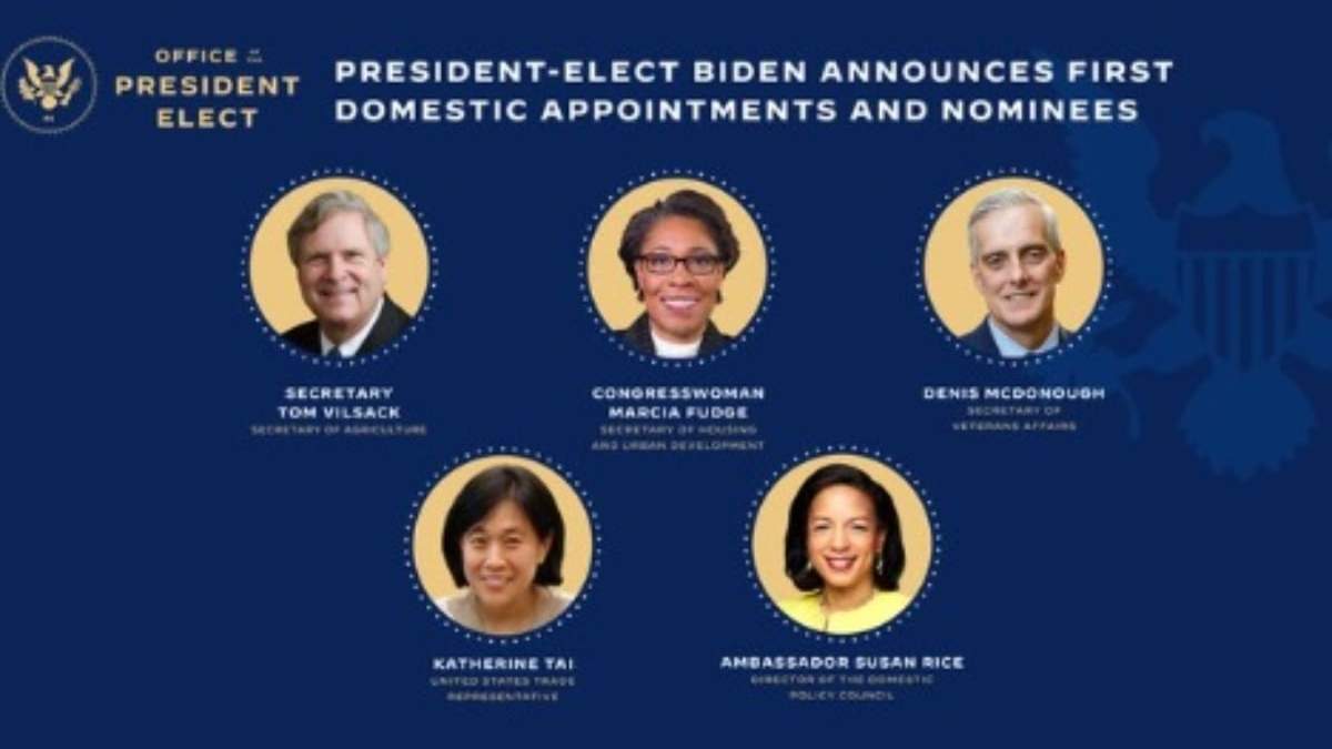 Joe Biden presentó cinco nuevos perfiles para integrar su gabinete presidencial
