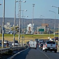 Fuerte choque: así fue el accidente de tránsito en la rotonda de ingreso a Fasinpat