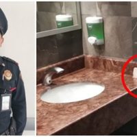 Policía resguarda fajo de billetes de 500 pesos que halló en los baños del Incan