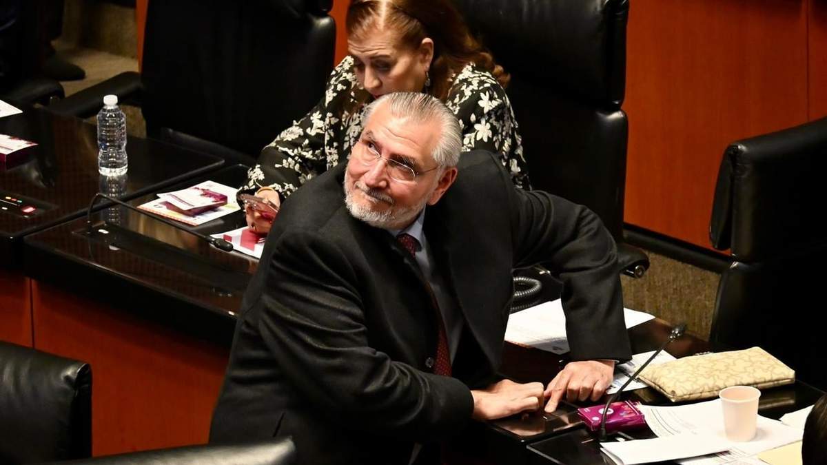 Adán Augusto López en la sesión del miércoles en el Senado