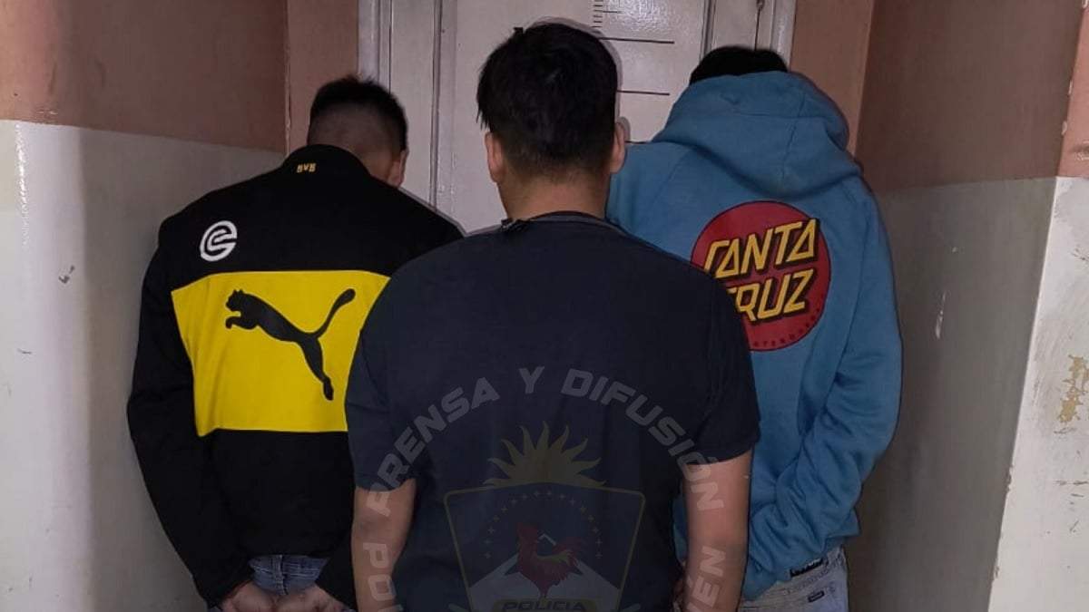 Los detenidos portaban las dos pistolas. Fuente (Policía de Neuquén)