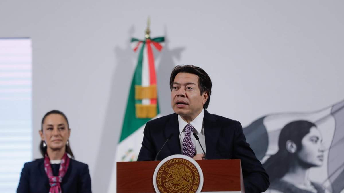 El secretario de Educación Pública, Mario Delgado, en la conferencia matutina de este 23 de junio de 2025
