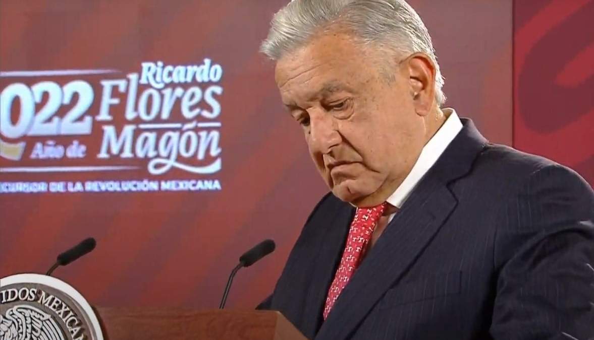 El presidente durante su conferencia matutina de este martes