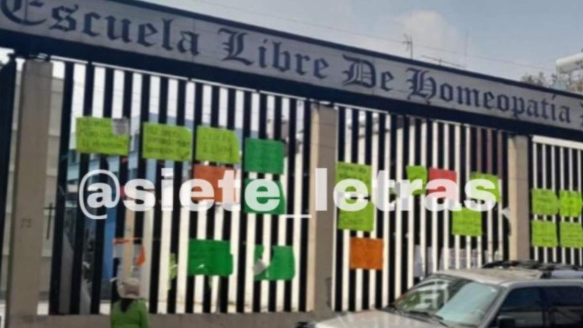Fachada de la Escuela Libre de Homeopatía en la colonia Morelos, CDMX, donde fueron localizados los restos humanos.