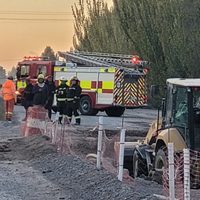 Parece costumbre: rompieron nuevamente un caño de gas en la ruta 7 en Centenario