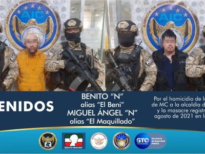 Detiene a dos sujetos presuntamente vinculados al asesinato de candidata de MC en Moroleón