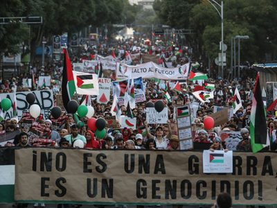 "¡No es una guerra, es genocidio!": marchan miles en CDMX para solidarizarse con Palestina