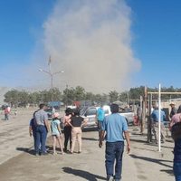 Un fuerte remolino de viento se metió en medio del Encuentro del Cantor y la Mujer Campesina