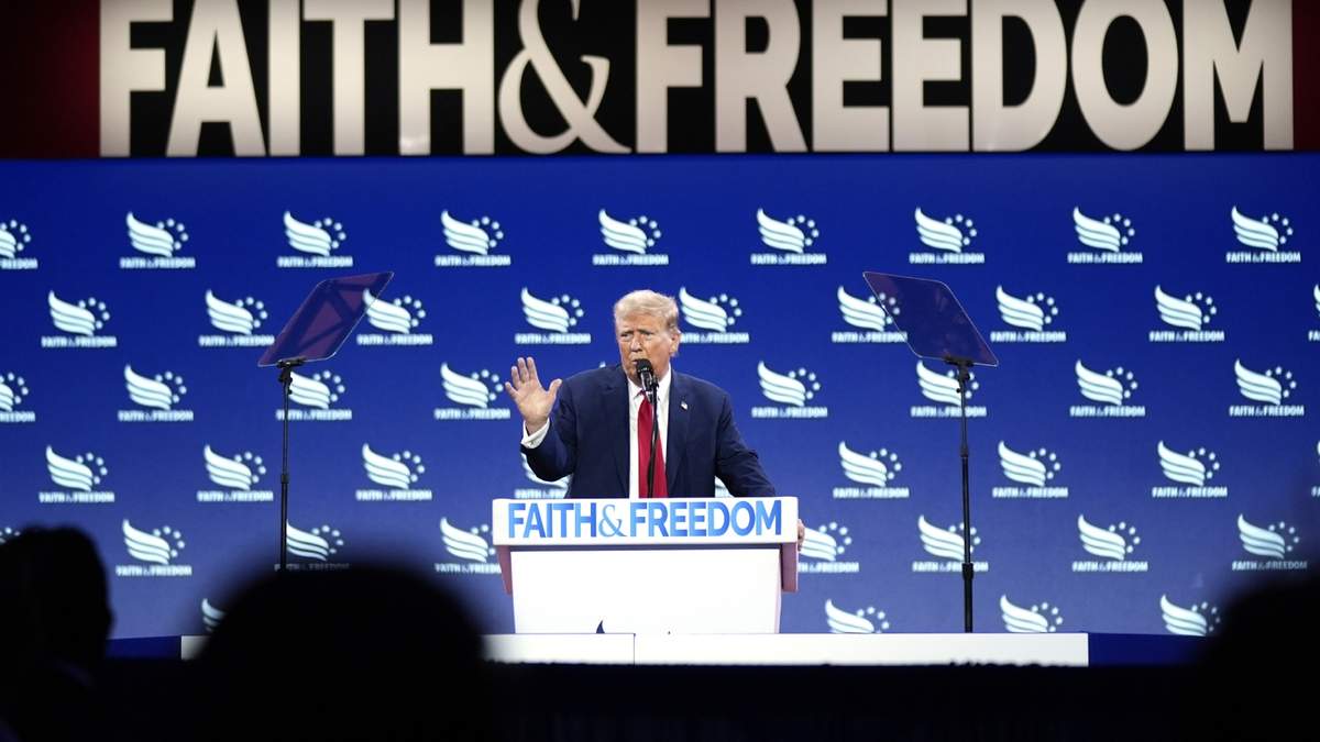 El expresidente Donald Trump habló en la conferencia "Road to Majority" el sábado 22 en Washington
