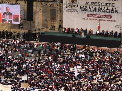 La plana mayor de la 4T, en primera fila durante la concentración de AMLO en el zócalo