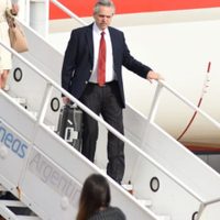 Así fue el particular recibimiento a Alberto Fernández en San Juan