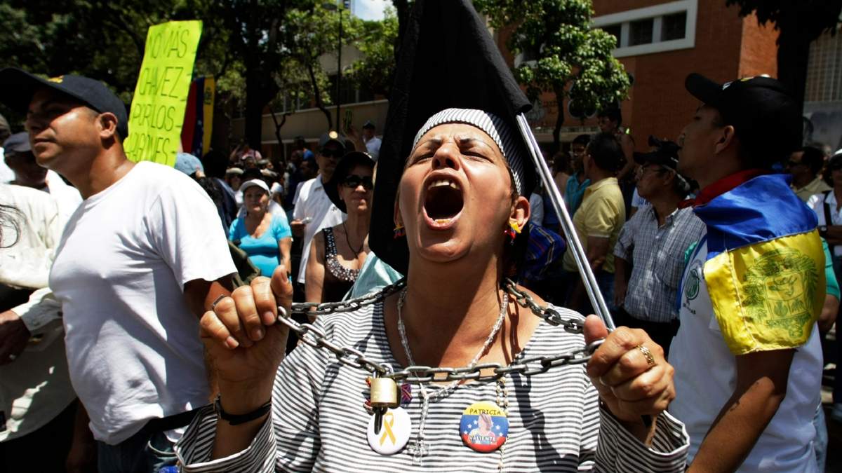 Imagen ilustrativa de las manifestaciones pacíficas del 2017 en Venezuela. Fuente: (Twitter)