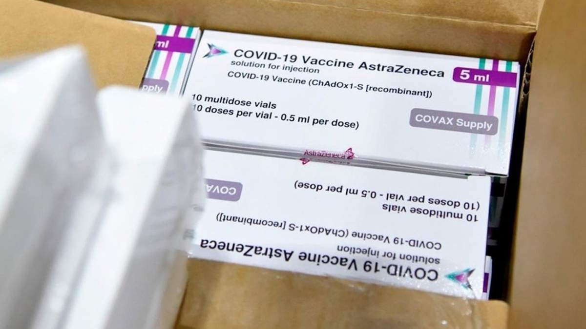 Partida de vacunas AstraZeneca. Fuente: (Twitter)
