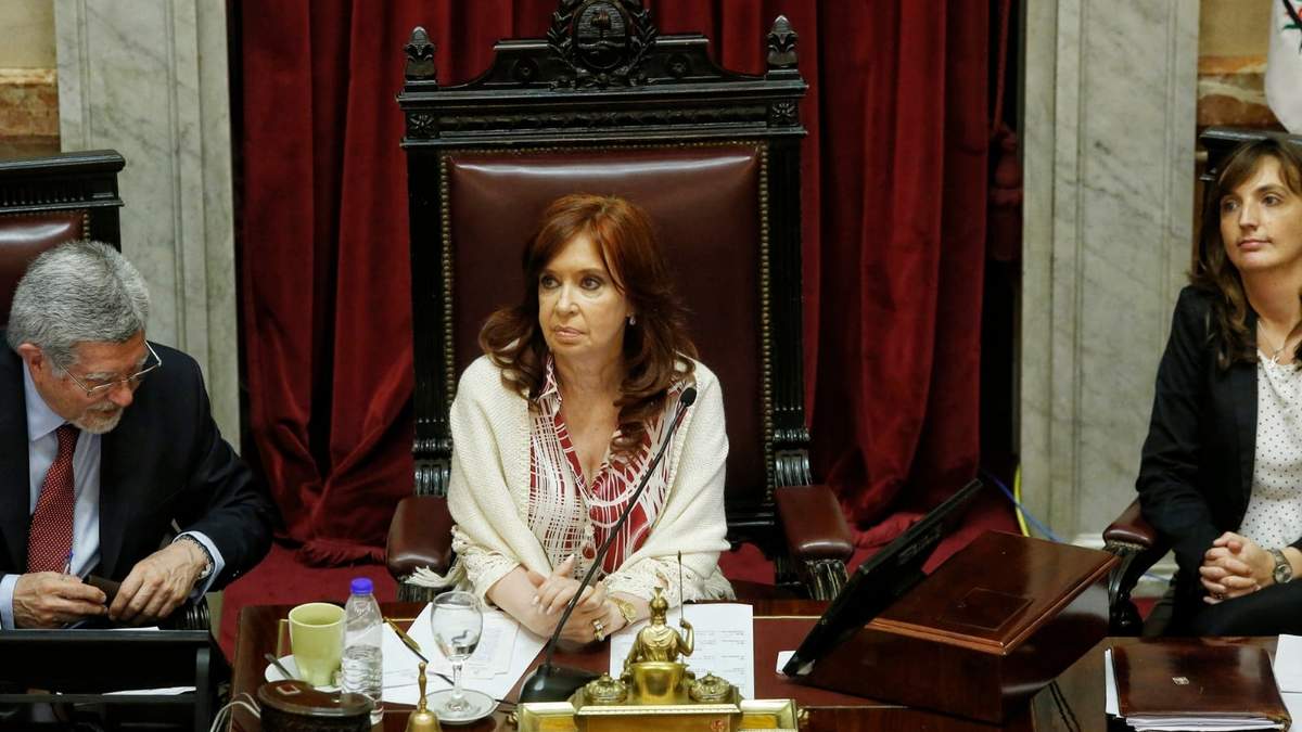 La presidenta del Senado, Cristina Fernández de Kirchner. Fuente: (Twitter)