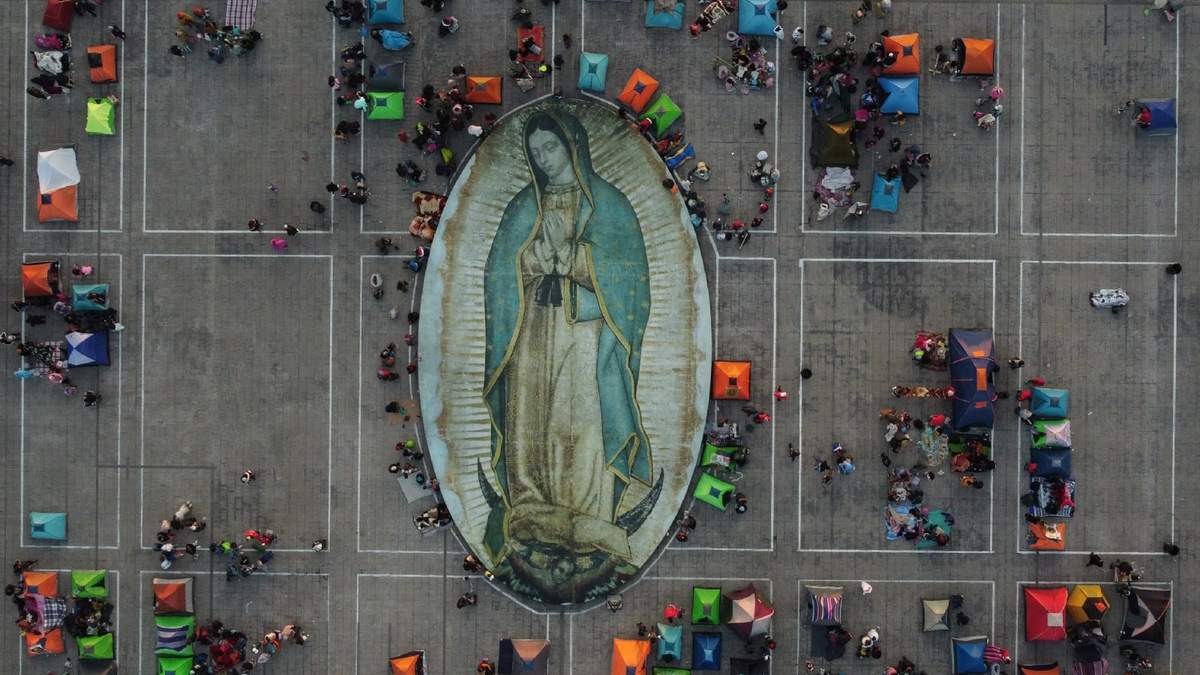 Imagen de la Virgen en la Basílica de Guadalupe