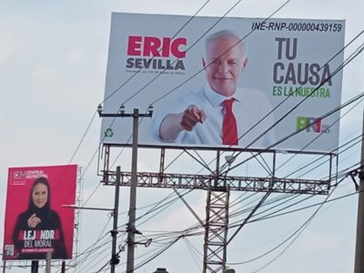Aspirantes del PRI y PAN en Edomex le entran a la guerra de espectaculares