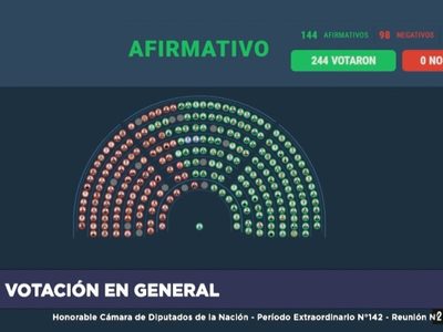 El festejo del PRO y La Libertad Avanza tras la media sanción del proyecto de Ficha Limpia