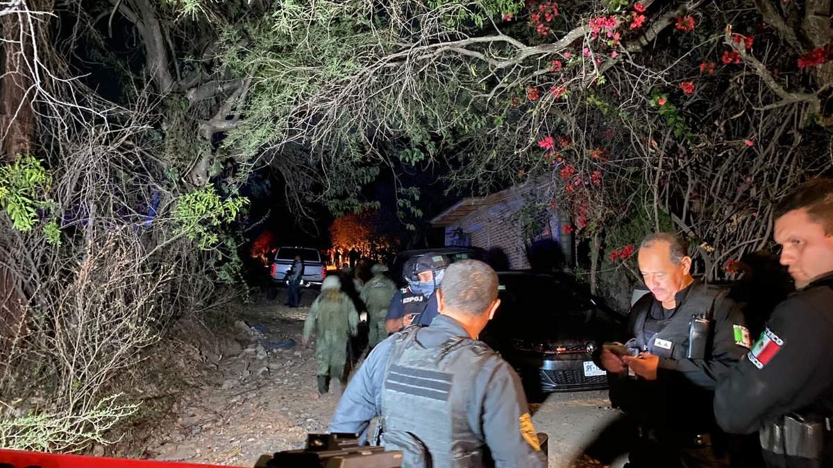 Zona de la explosión en Tlajomulco