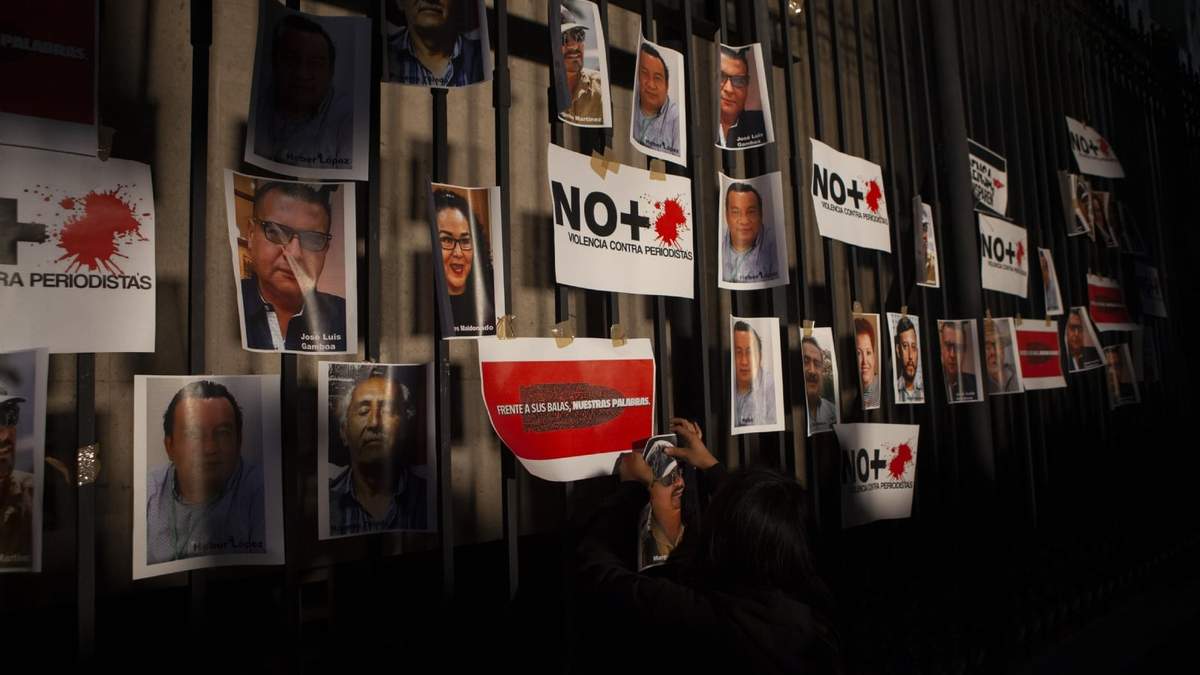 Protestas de periodistas en Segob