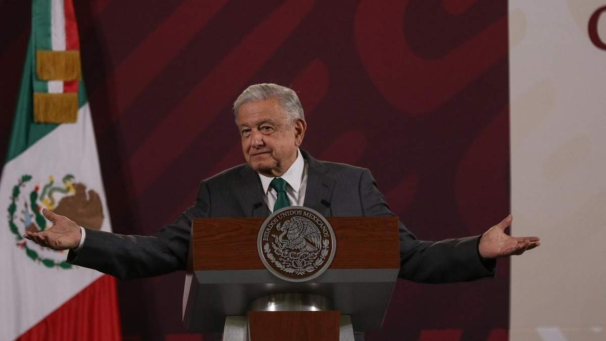 El presidente durante la conferencia de prensa de este lunes en Palacio Nacional