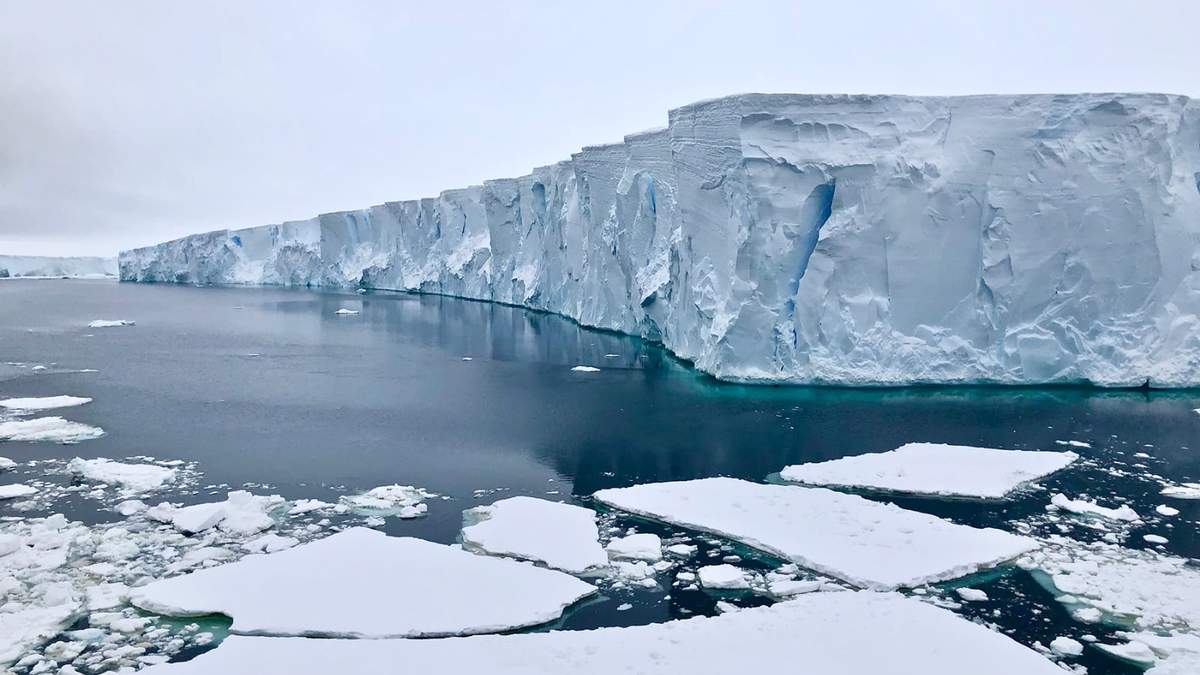 El glaciar Thwaites en la Antártida Occidental. Fuente: (Twitter)