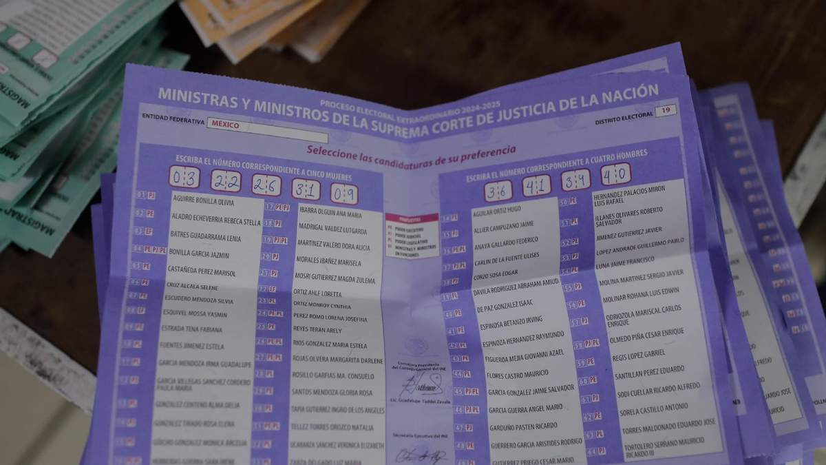 Boleta electoral para ministros de la Suprema Corte de Justicia de la Nación (SCJN)