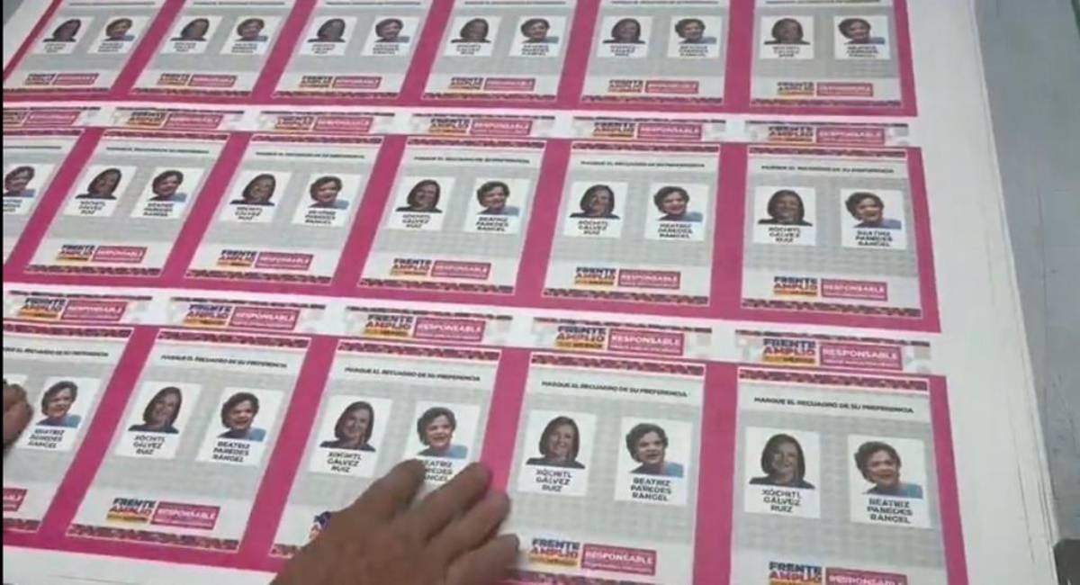 Las boletas para el proceso interno de elección de la candidata presidencial del Frente Amplio por México