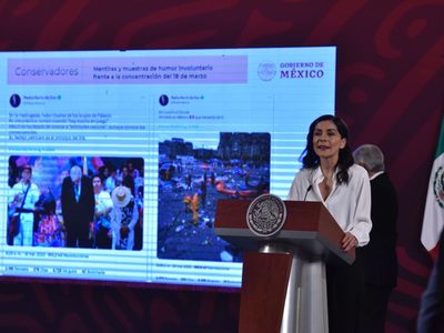 García Vilchis señala "mentiras" y "humor involuntario" de opositores sobre el mitin de AMLO