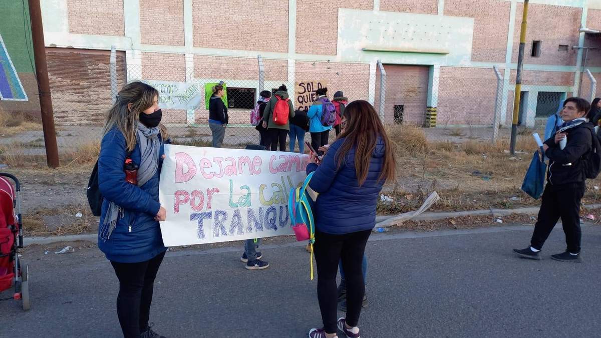 Alumnas del IFD 5 de Plottier reclaman seguridad. Fuente: (Facebook)