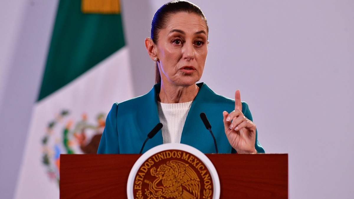 La presidenta durante su conferencia matutina